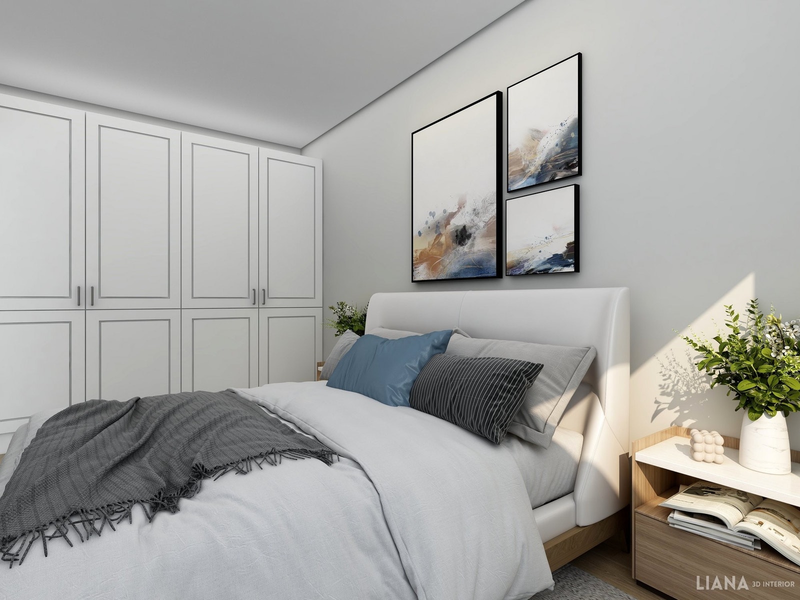 Soverom 1 - møblert av Liana 3D interiør design Galleribilde