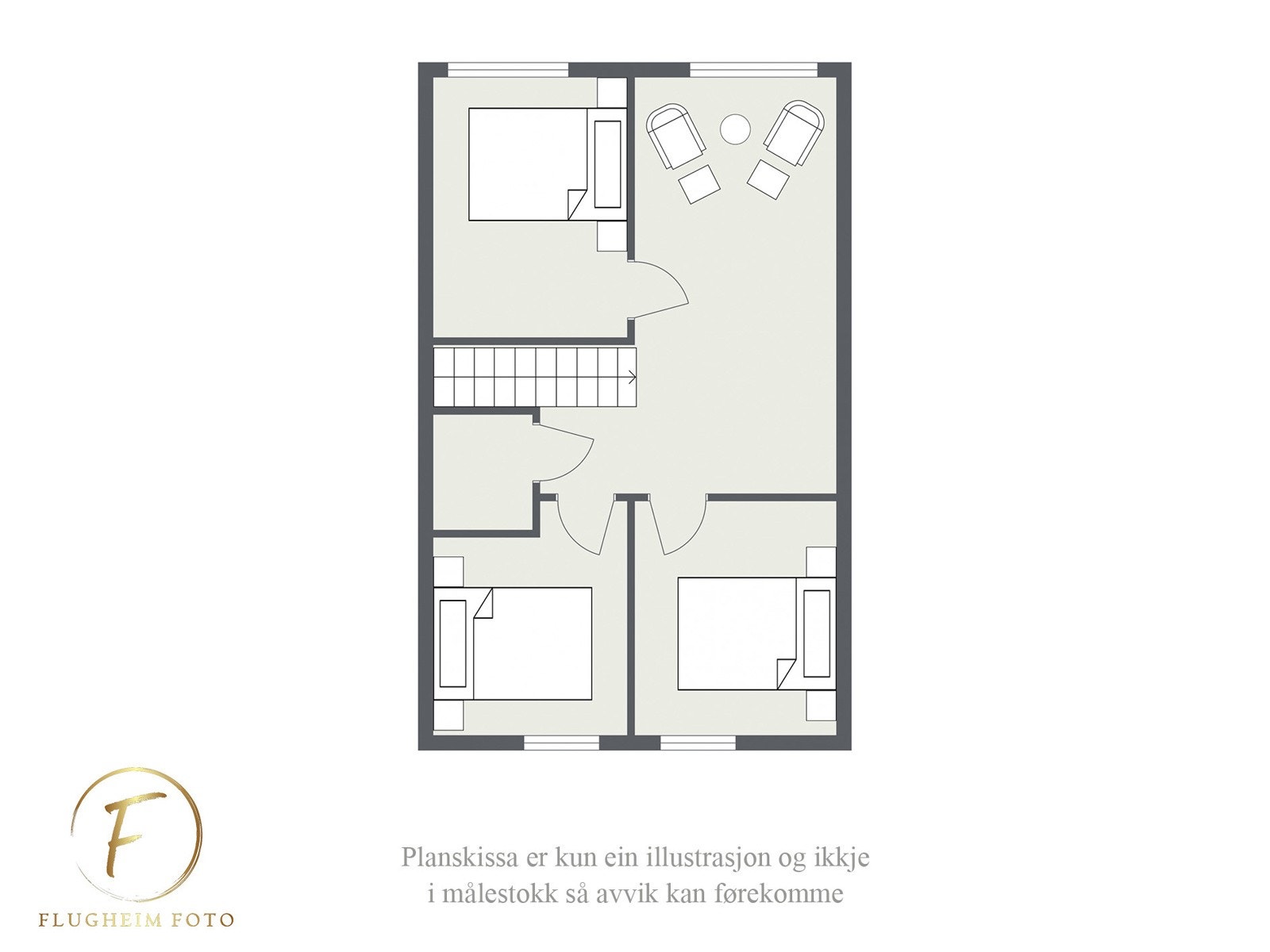 Planteikning Loft Galleribilde