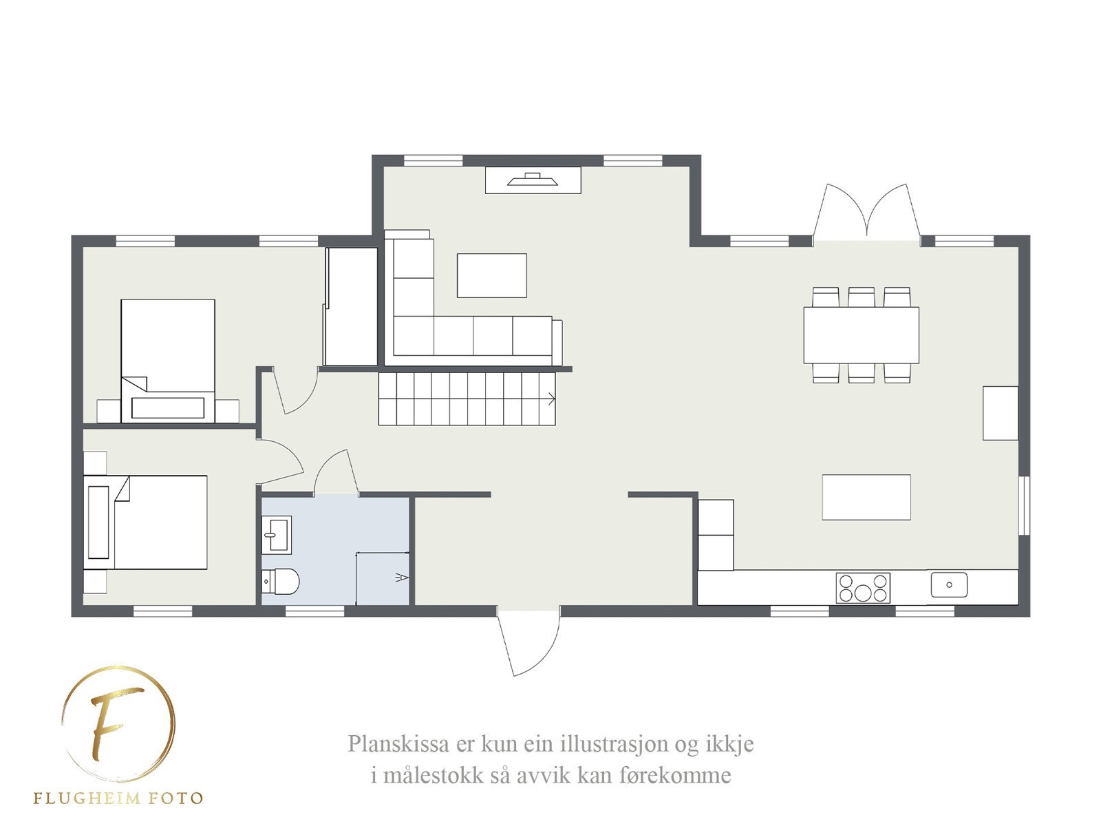 Planteikning 1.etasje Galleribilde