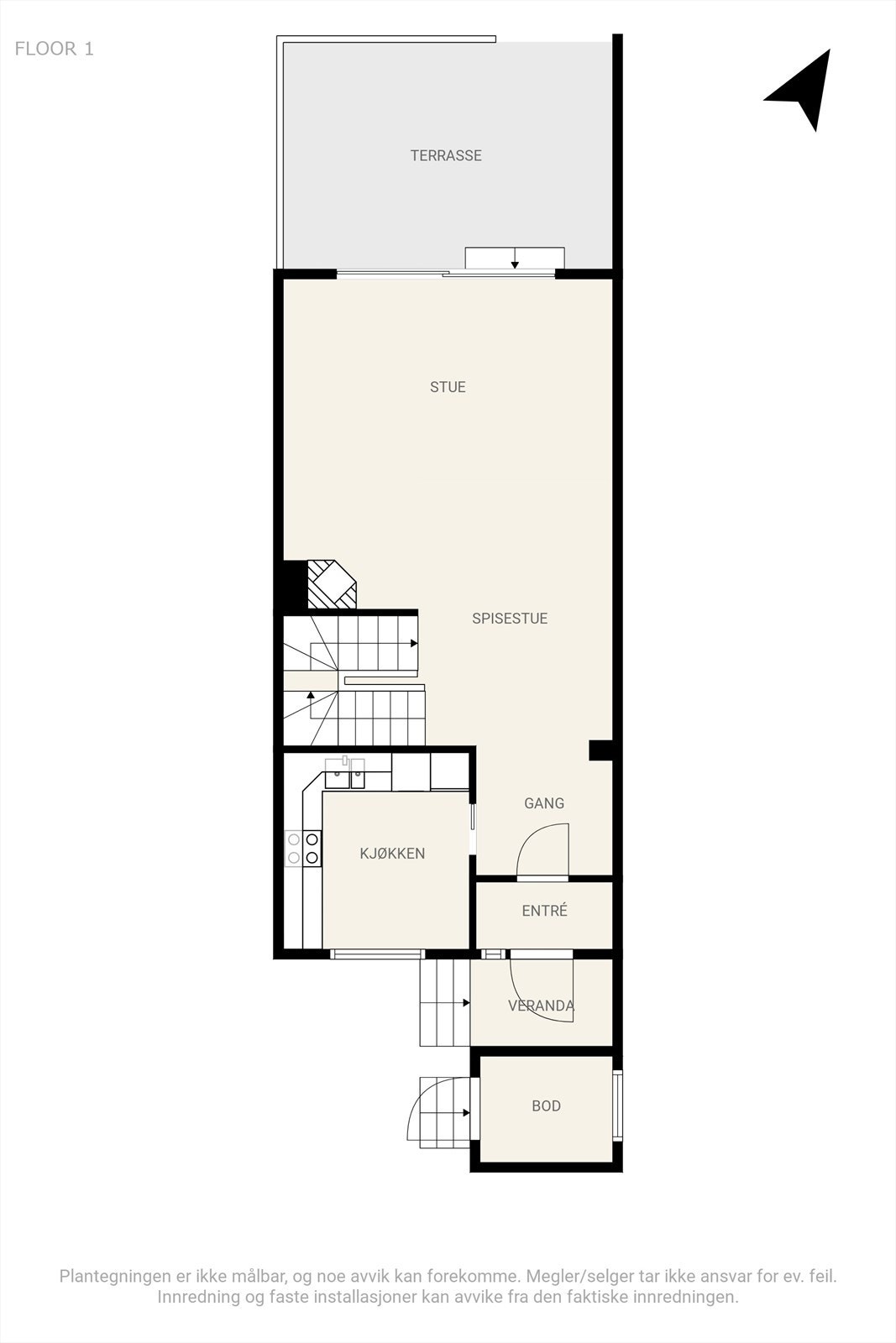 Plantegning 1. etasje Galleribilde