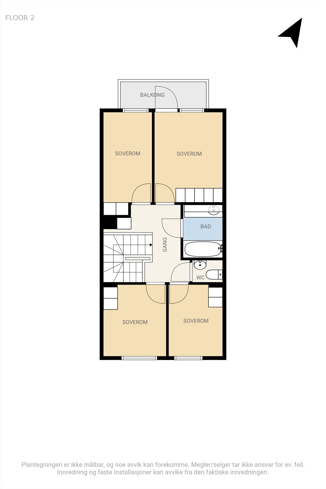 Plantegning 2. etasje Galleribilde