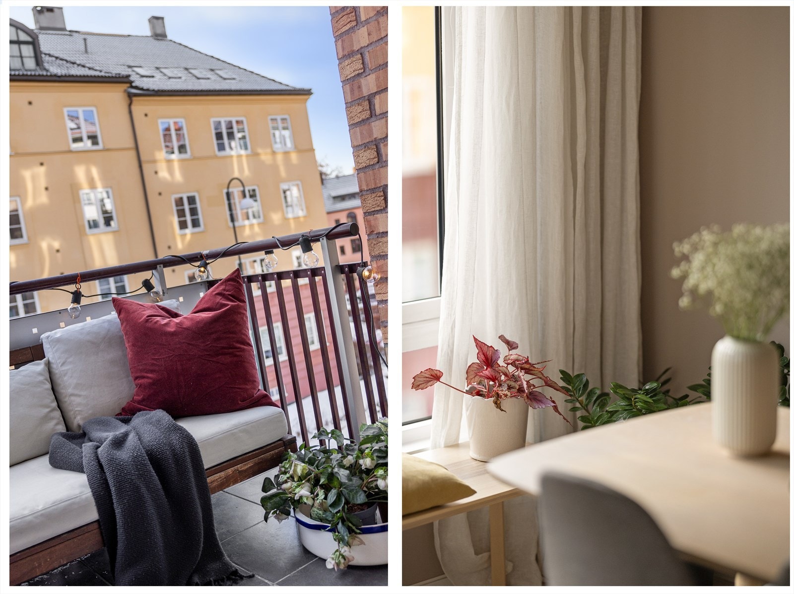 Leiligheten har en herlig balkong og mange vindusflater..jpg Galleribilde