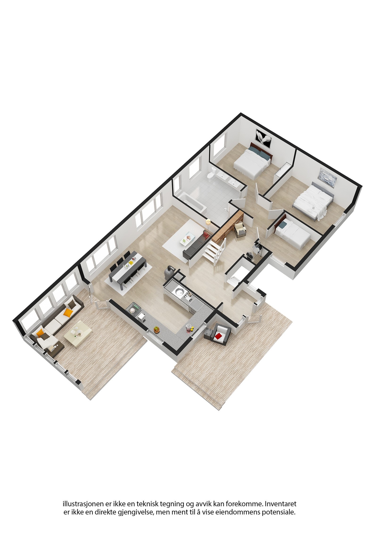 Plantegning 1. etasje Galleribilde