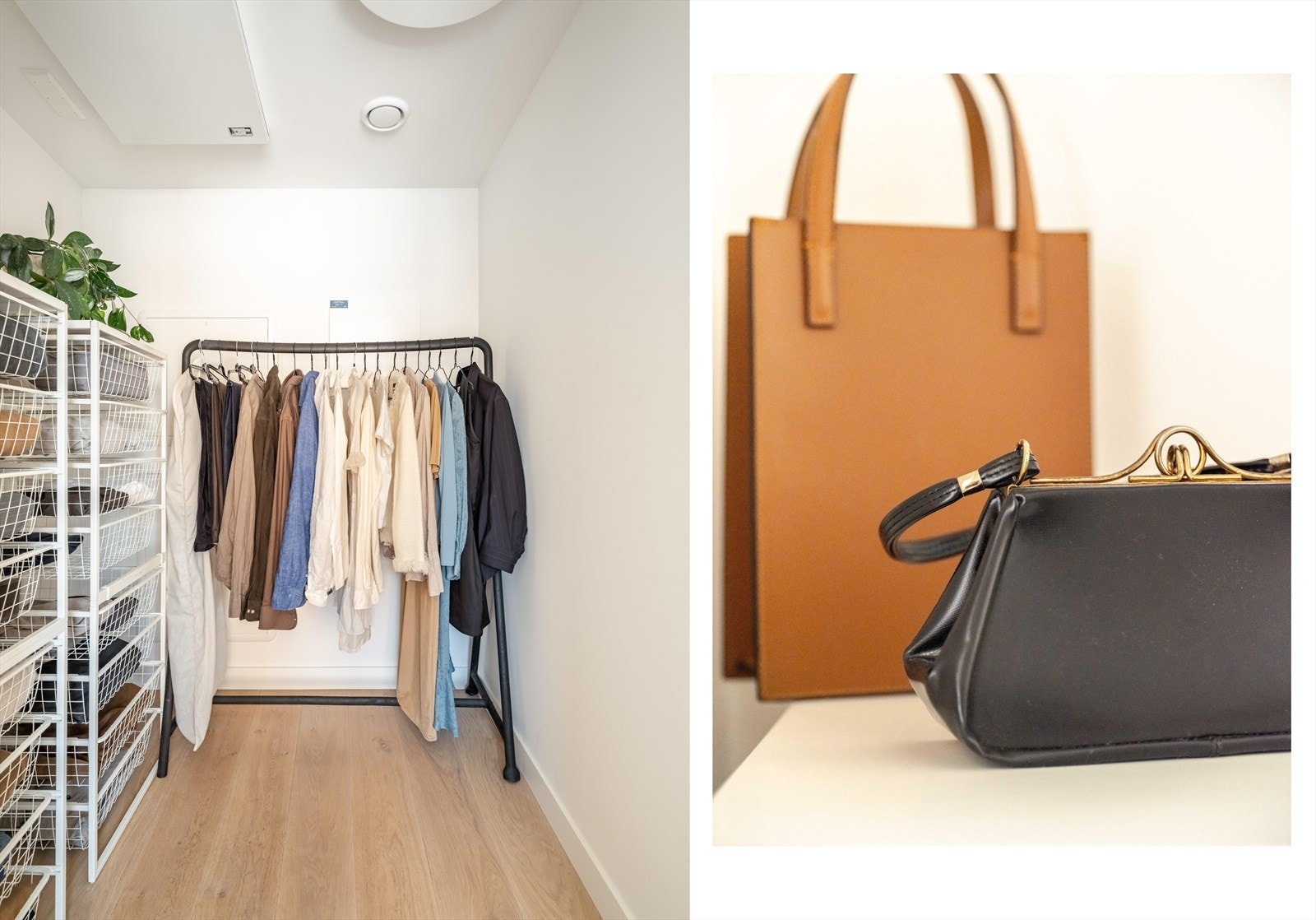 Tilknyttet soverommet er også et teknisk rom, som i dag er innredet som et walk-in closet. Galleribilde