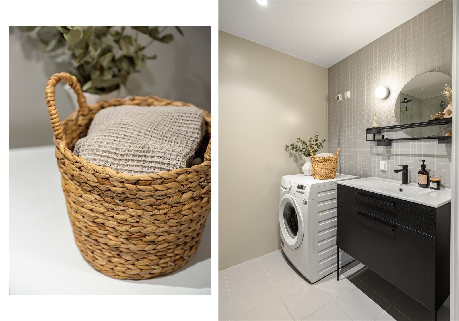 Det er også plass og opplegg for vaskemaskin her inne. Galleribilde