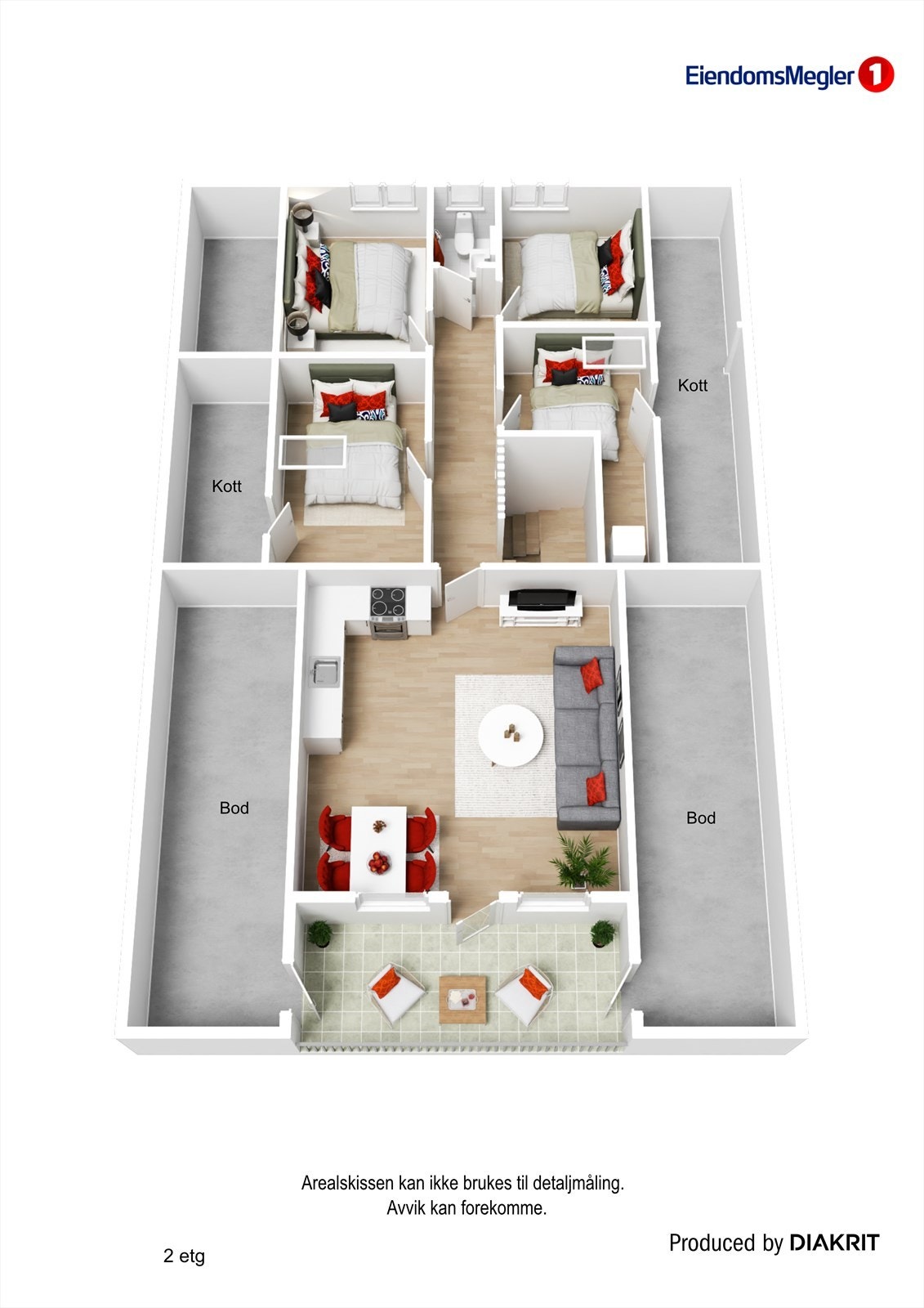 Plantegning 2. etasje Galleribilde