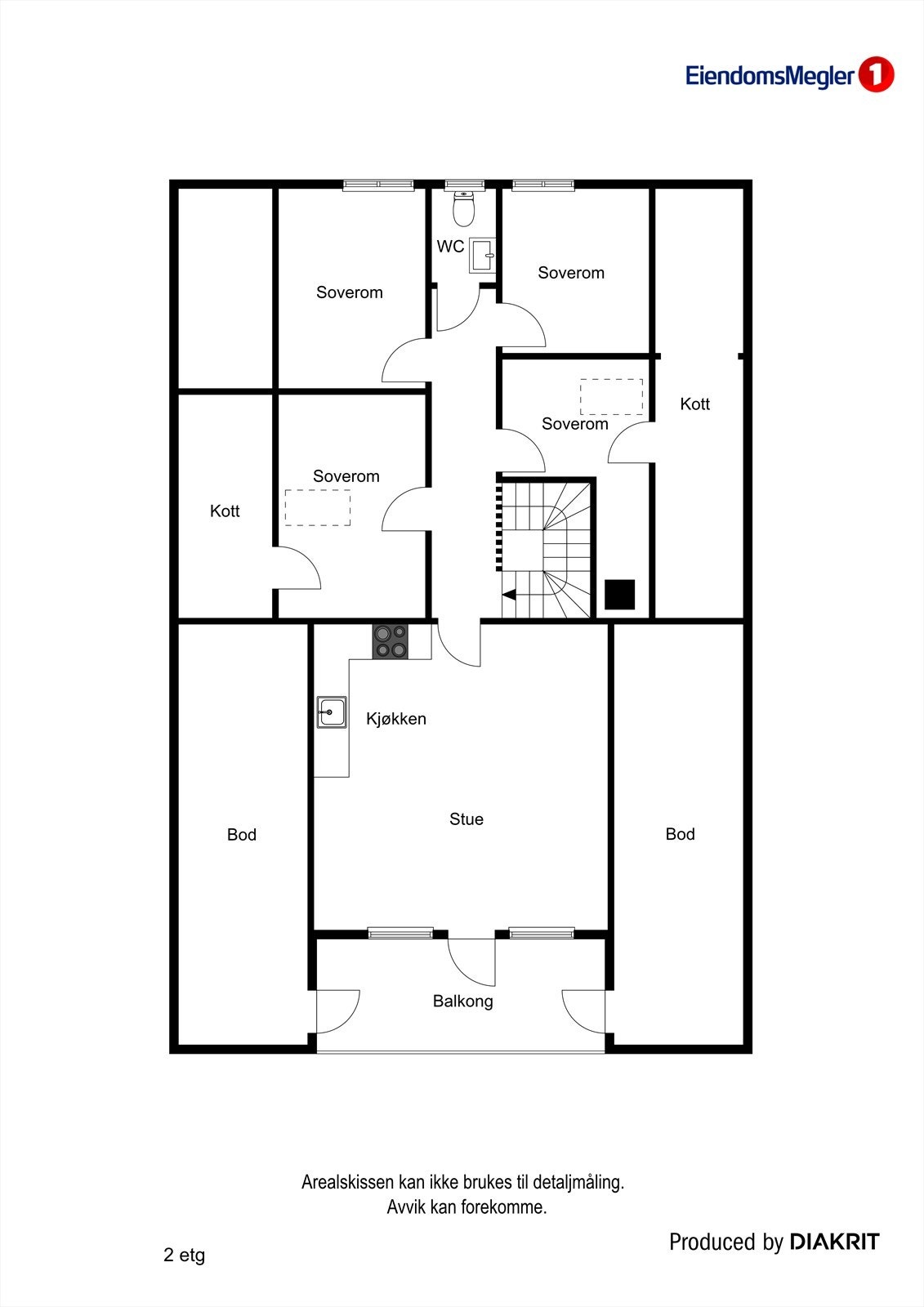 Plantegning 2. etasje Galleribilde