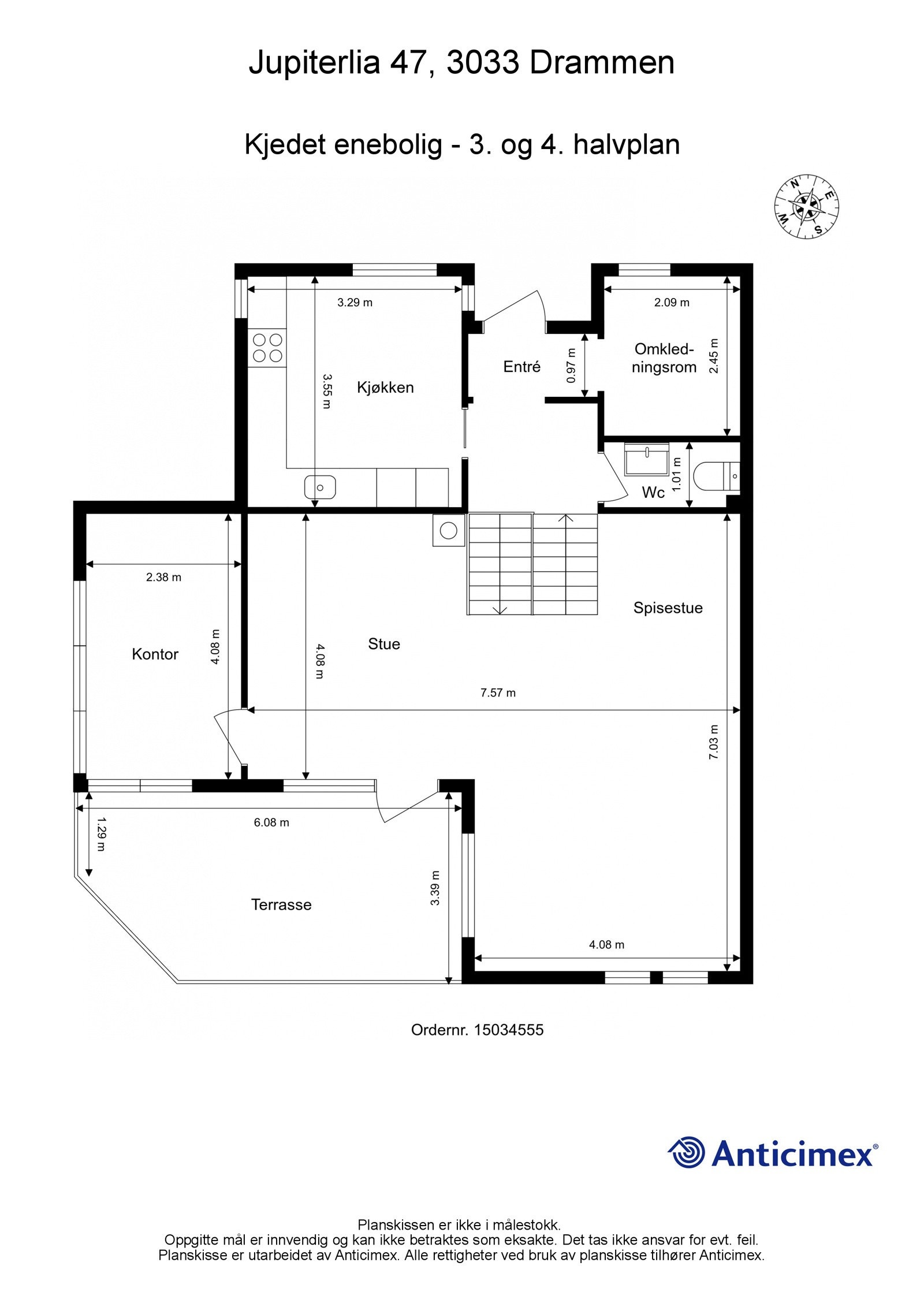 Plantegning for 3. og 4. halvplan Galleribilde