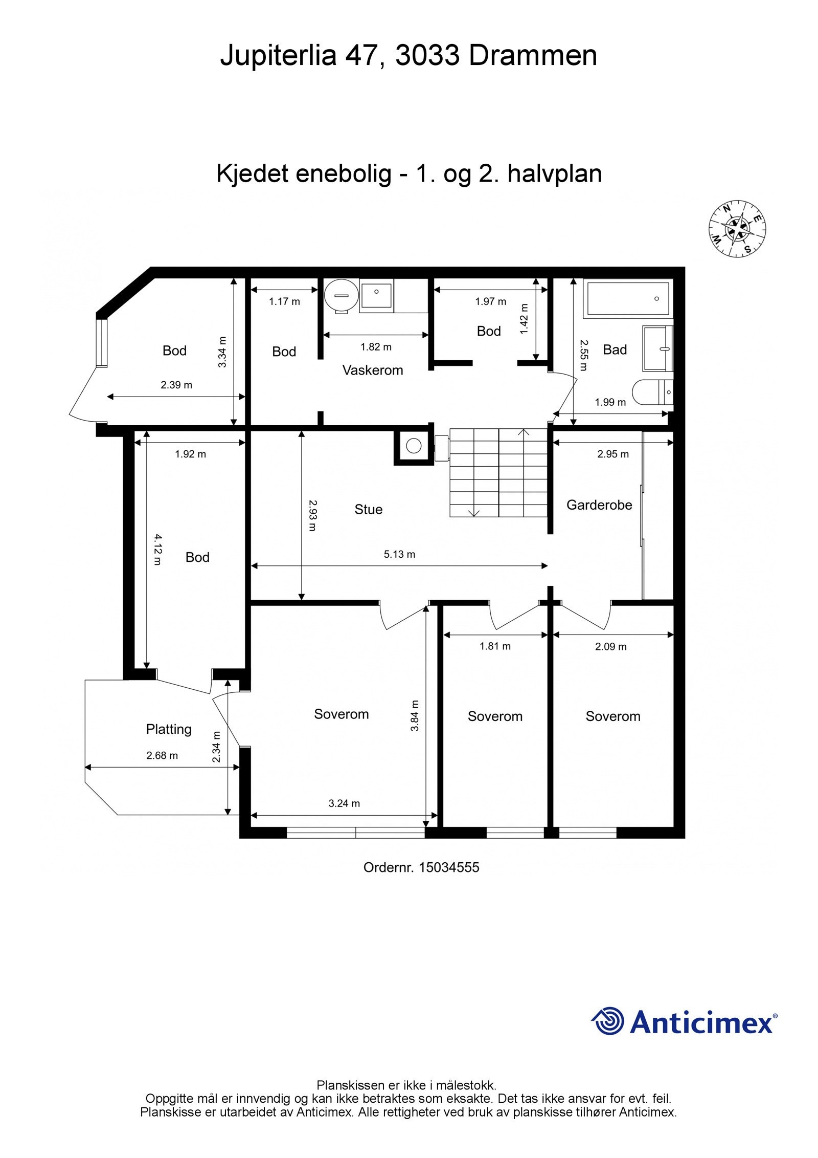 Plantegning for 1. og 2. halvplan Galleribilde
