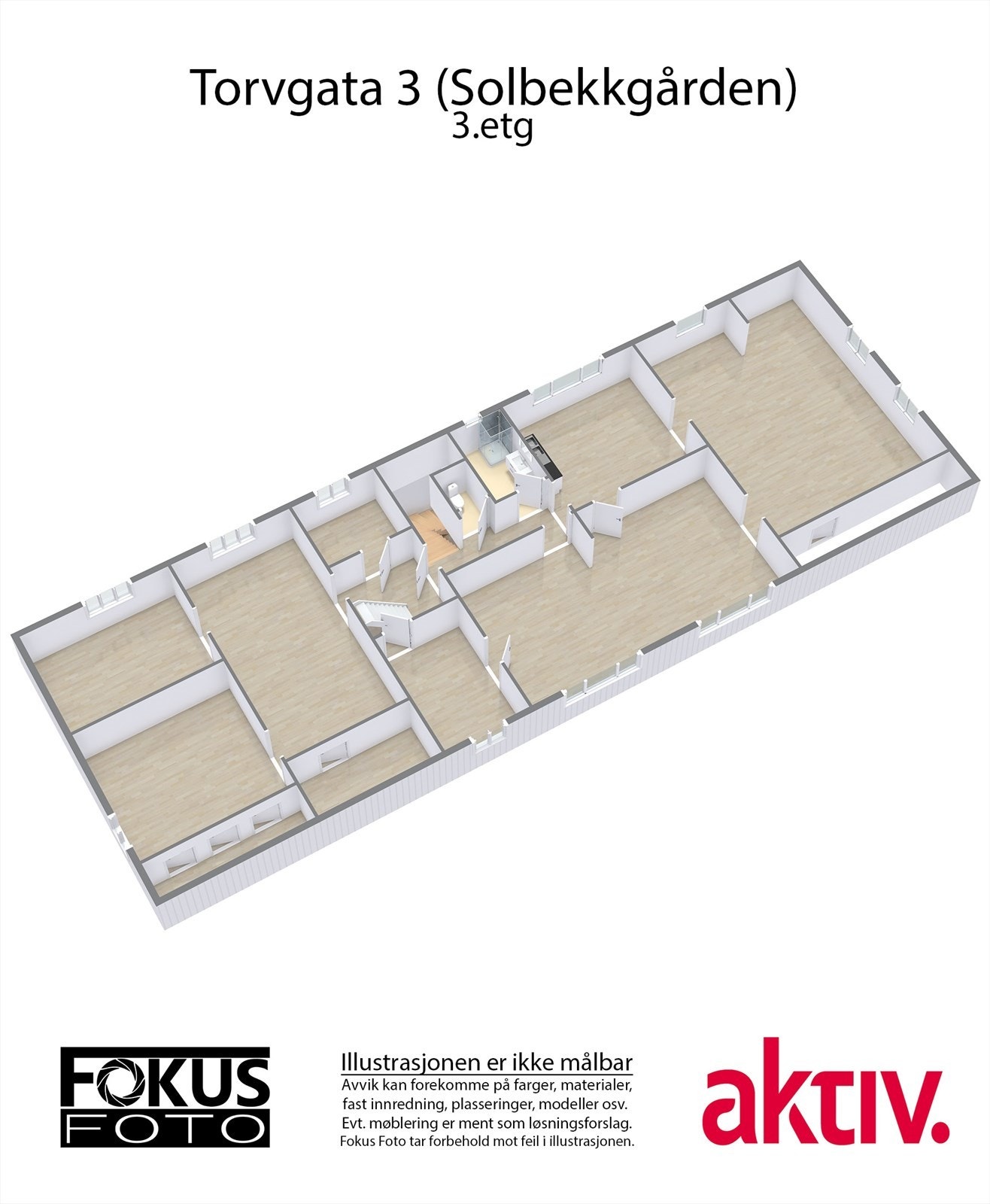 Plantegning 3. etasje Galleribilde