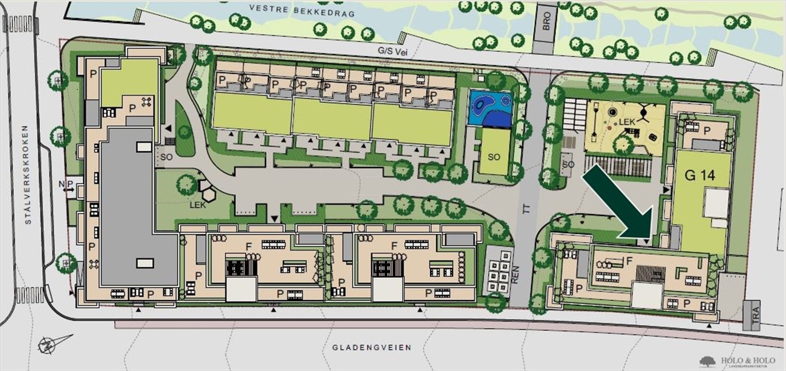 Plan over området - bilde fra Humlehagens hjemmeside Galleribilde