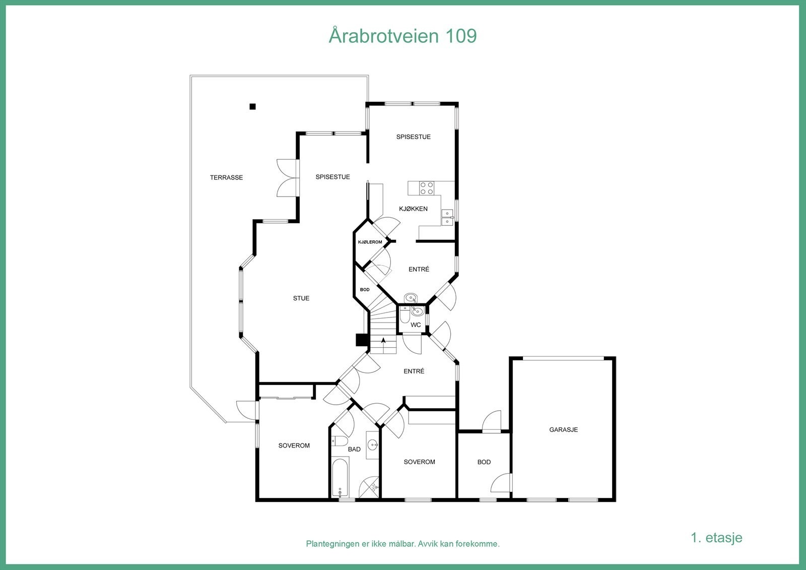 Plantegning 1. etasje Galleribilde
