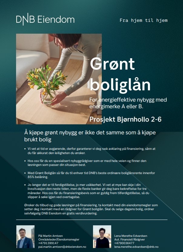 Grønt boliglån, kontakt en rådgiver i DNB! Galleribilde
