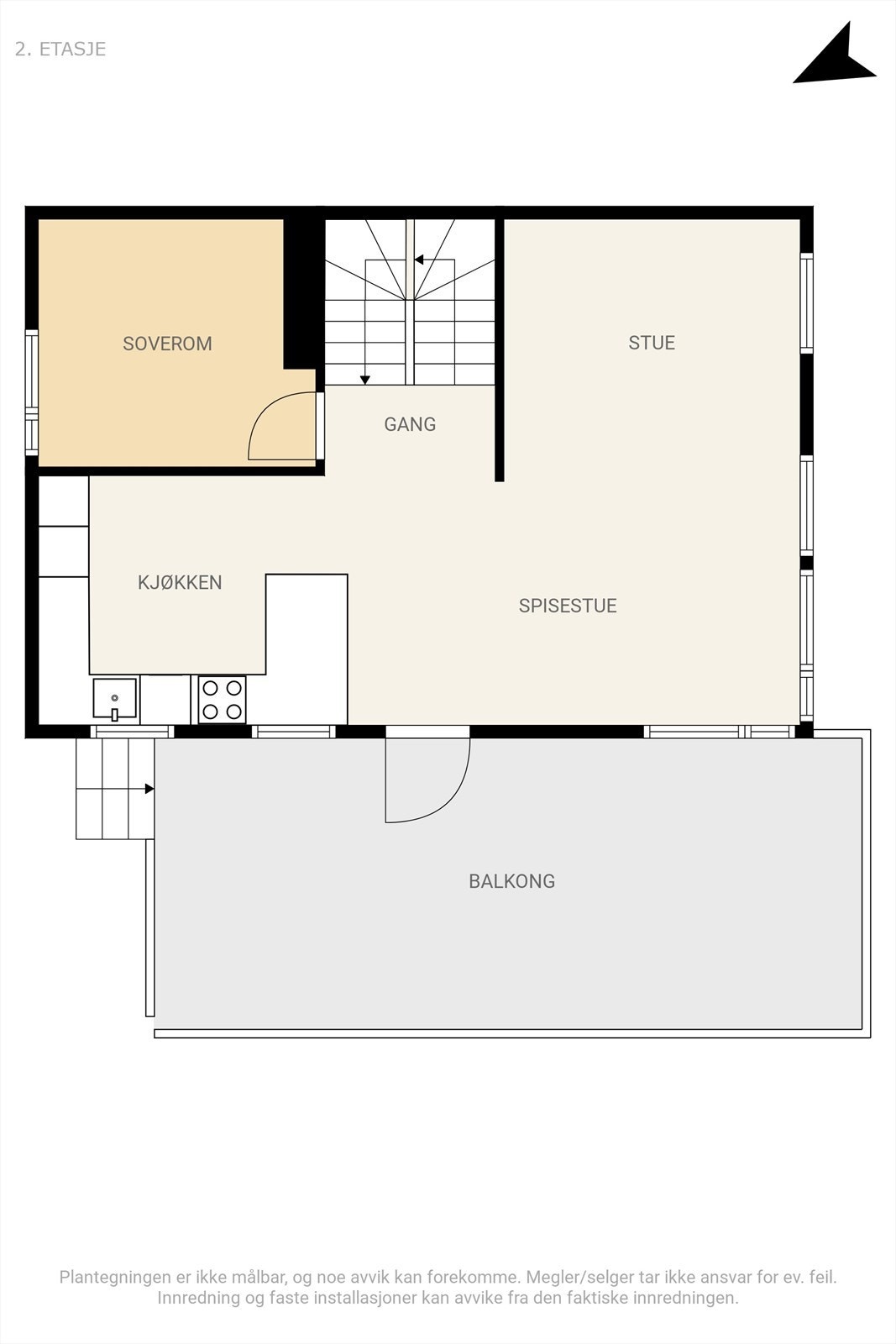 Plantegning 1. etasje Galleribilde