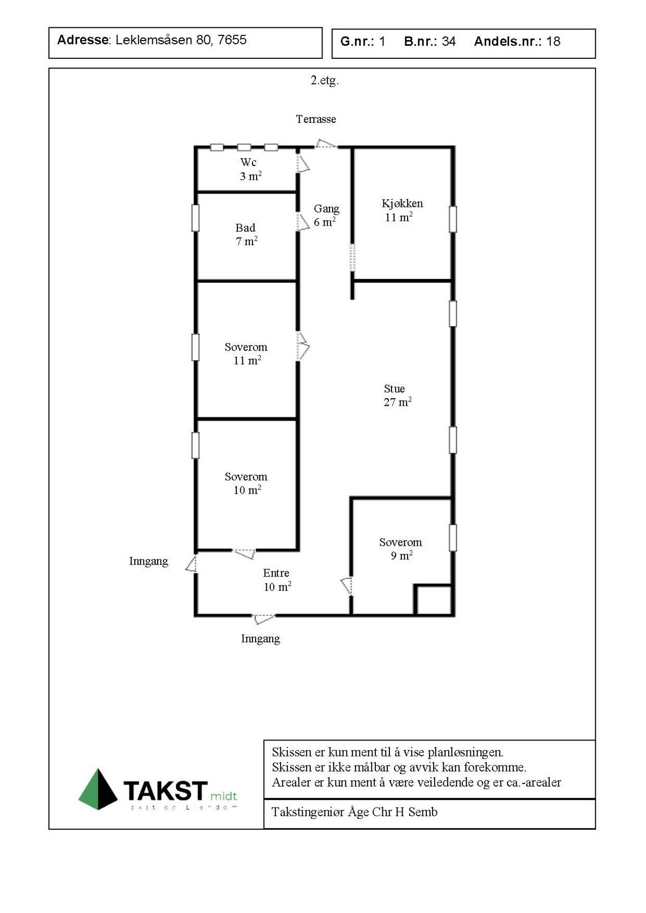 Planskisse Galleribilde