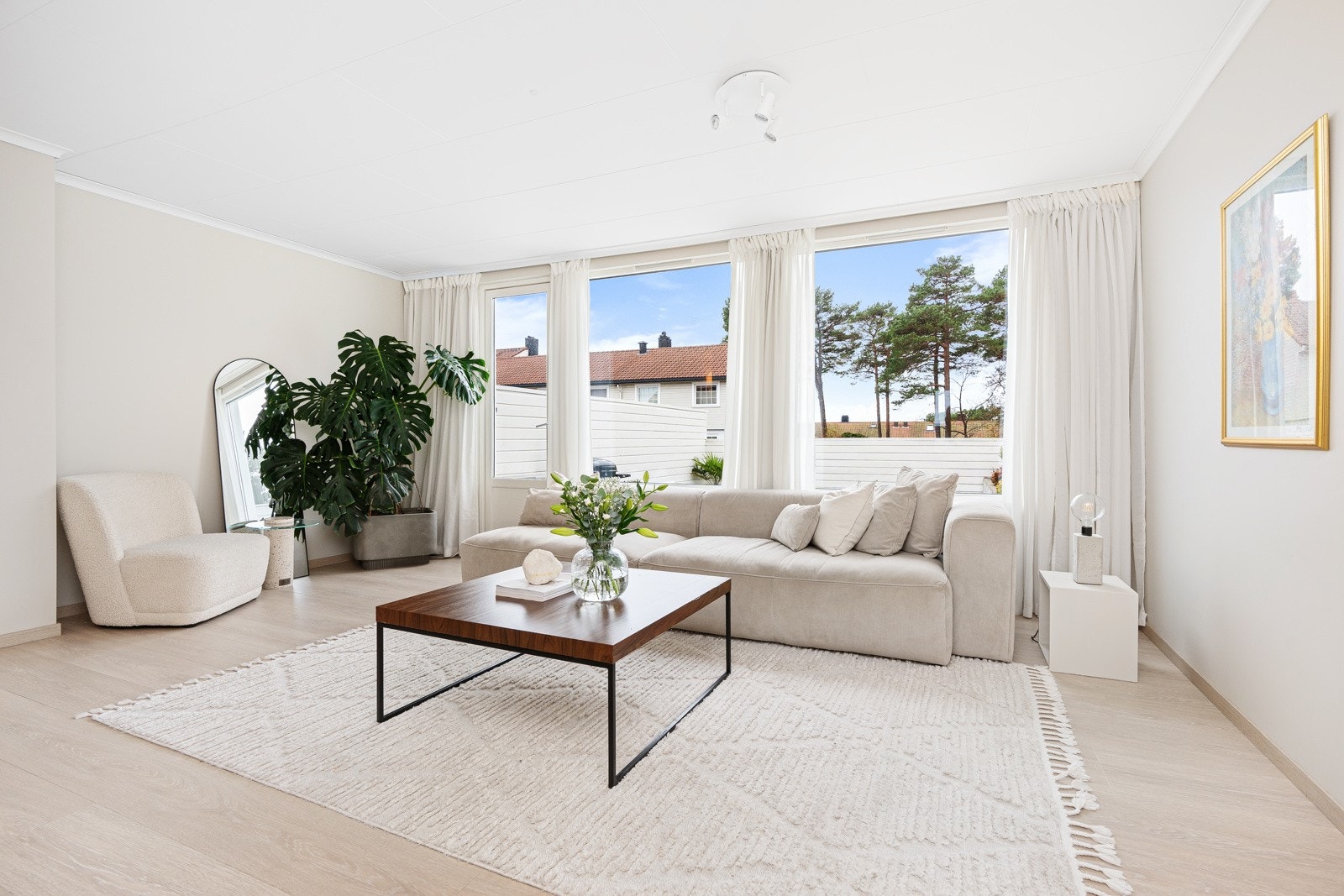 - Nydelig og delikat stue med rene linjer | Her får du virkelig godfølelsen - Galleribilde