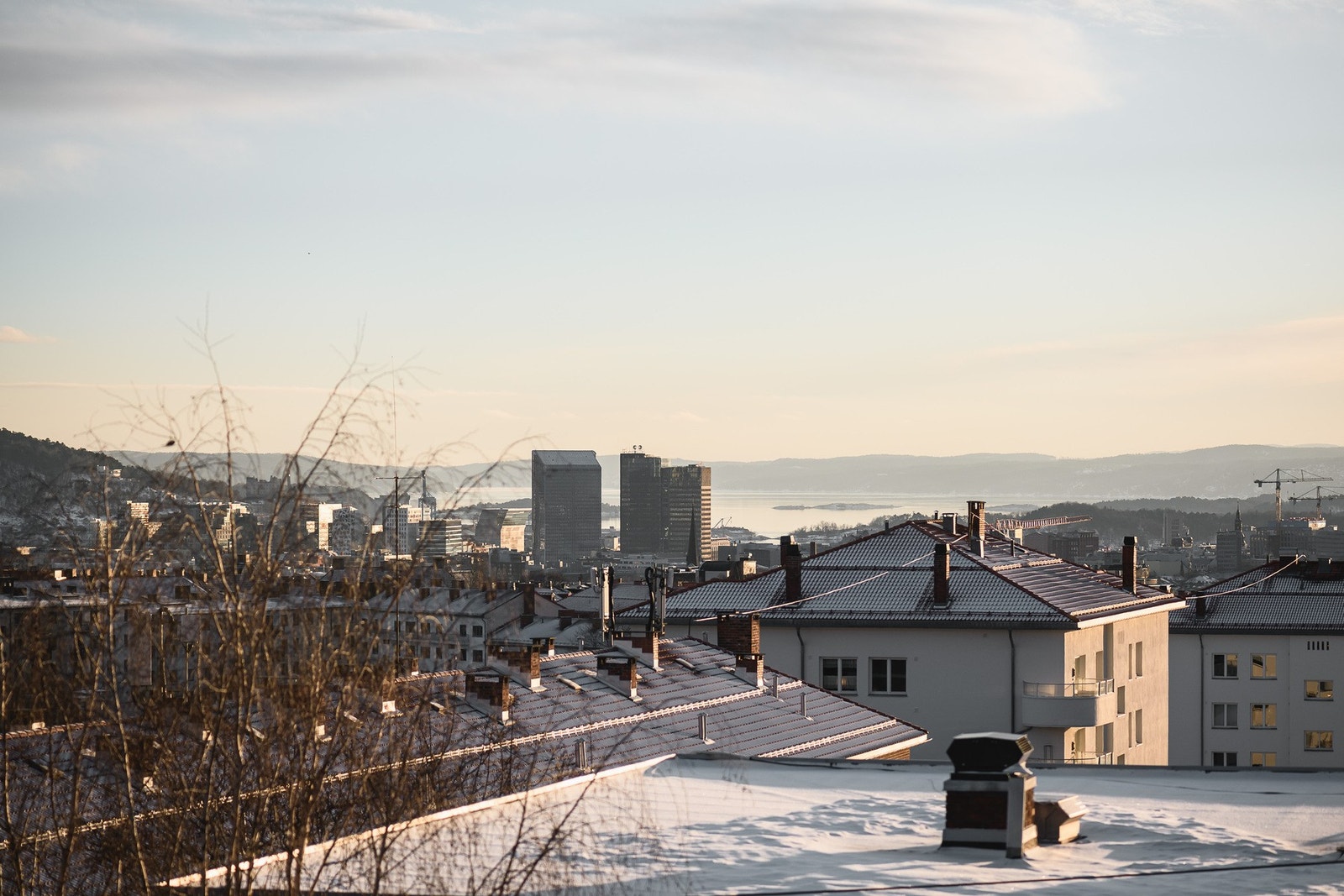 Åpen sikt helt ned til Oslofjorden. Galleribilde