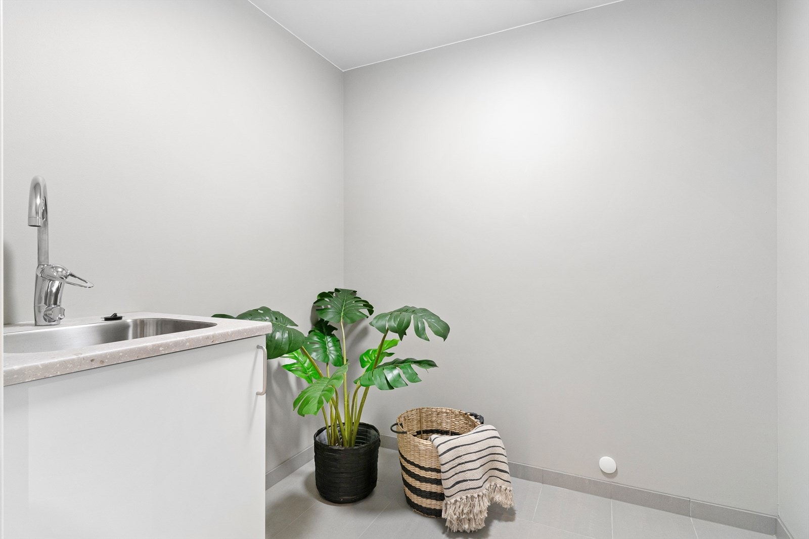 Noen av leilighetene leveres med vaskerom, med opplegg for vaskemaskin. Galleribilde