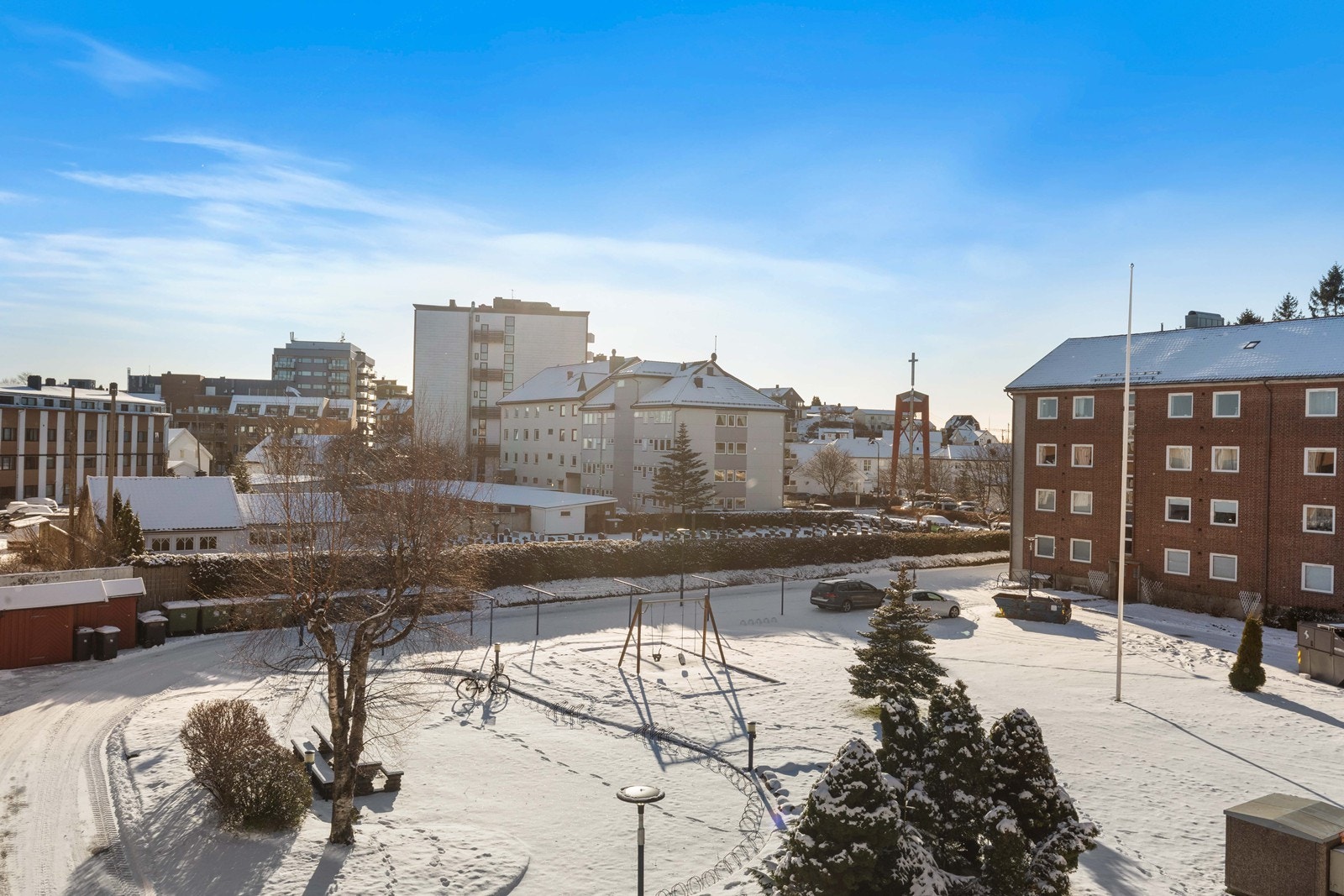 Utsikt fra balkong. Galleribilde