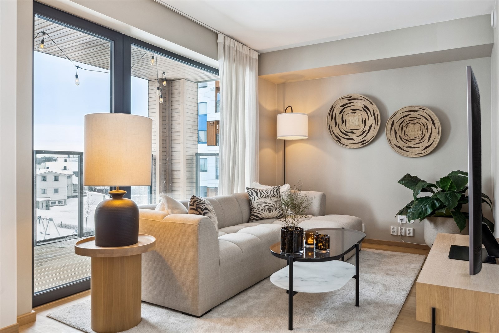 Deler av stuen kan med enkle grep endres til soverom ved behov. Galleribilde