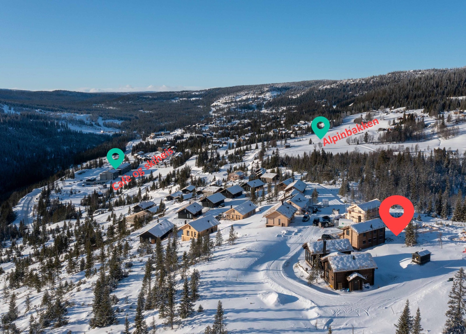 Setergrenda ligger i lia opp mot Segelstadsætra og har ski inn/ut til alpinbakken Galleribilde