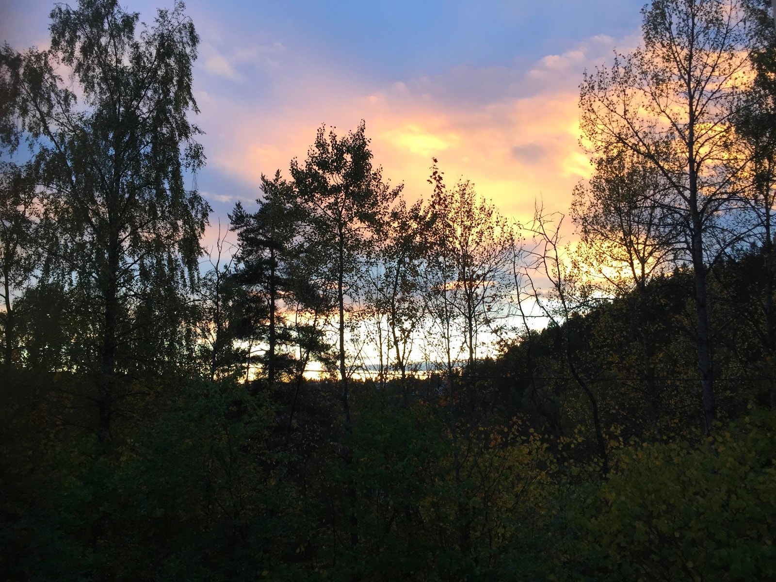 Utsikt og kveldsstemning på balkongen. Galleribilde