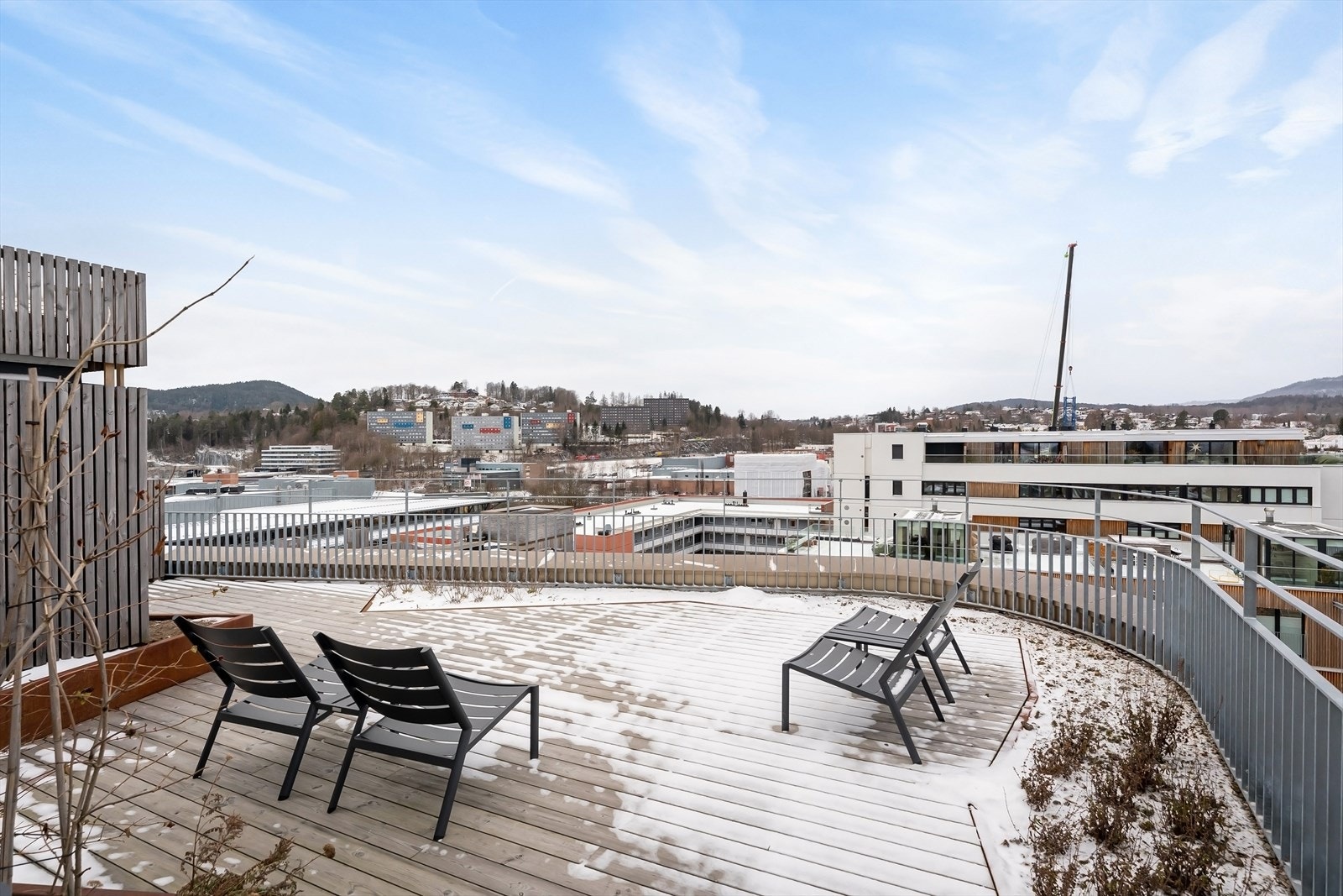 Som beboer i Wesselkvartalet ha tilgang på sameiets felles takterrasse. Galleribilde