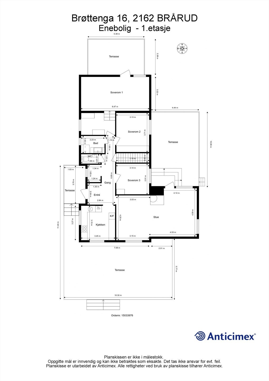 Plantegning 1. etasje. Galleribilde