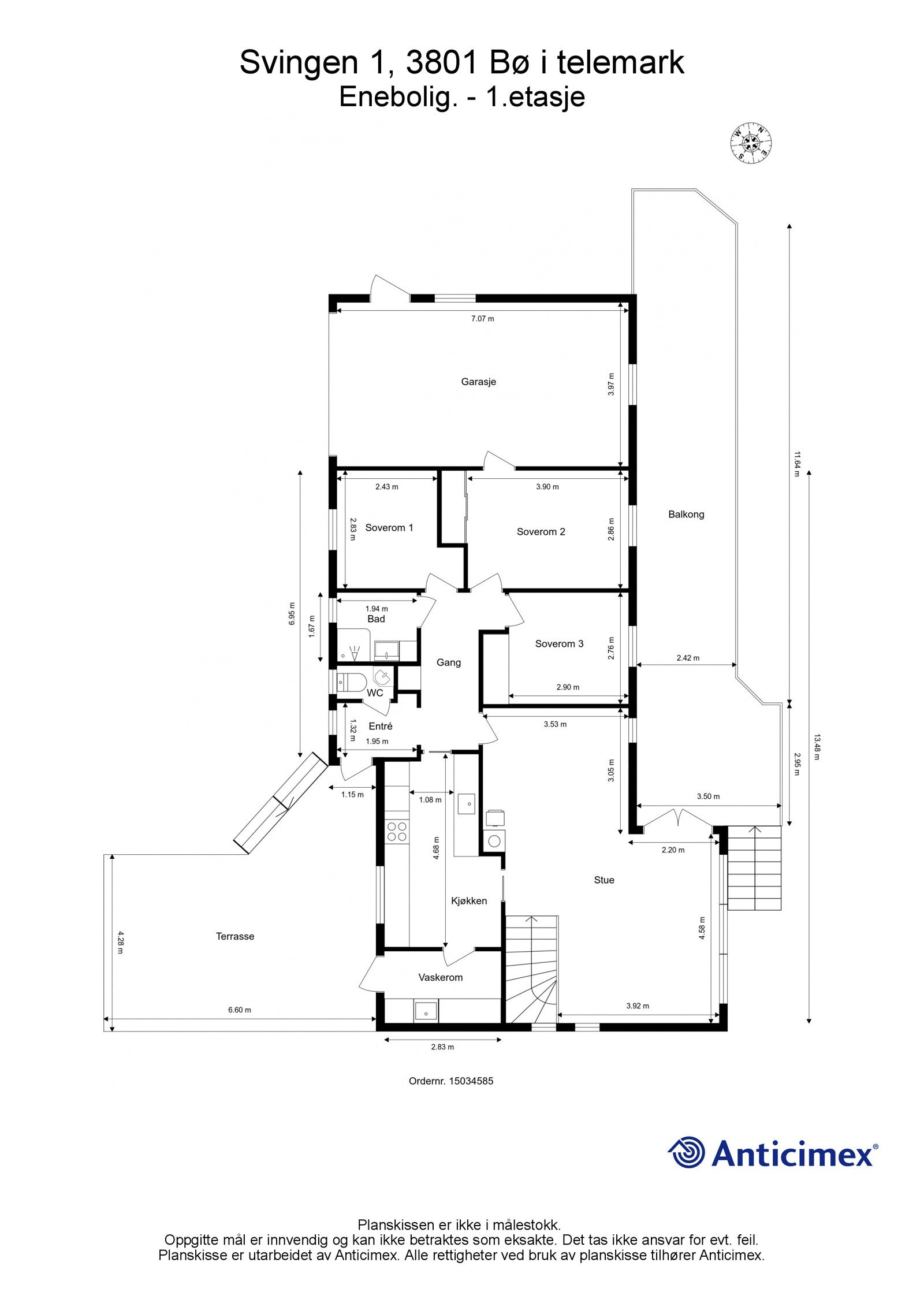Plantegning 1. etasje Galleribilde