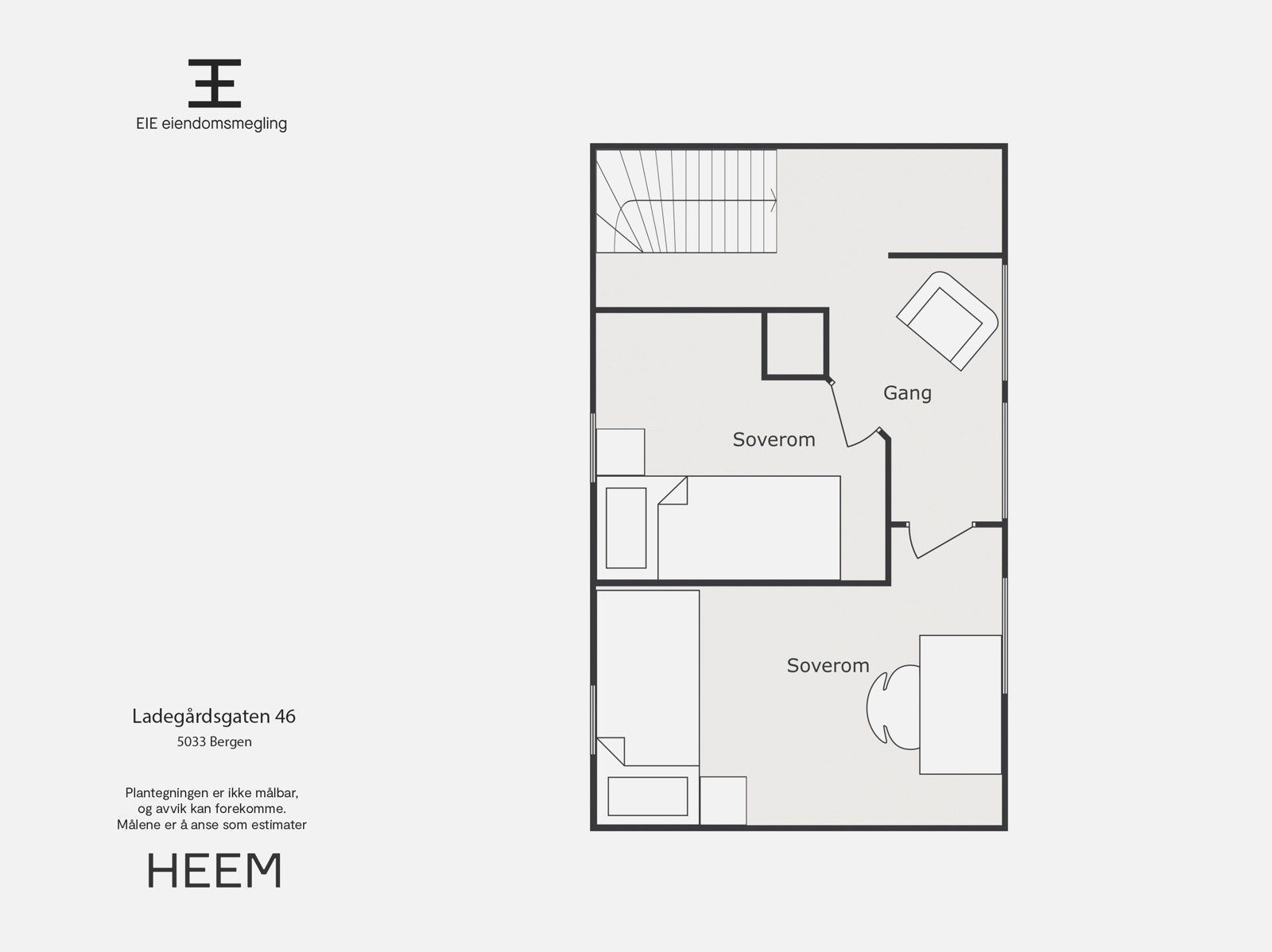 Plantegning loft. Galleribilde