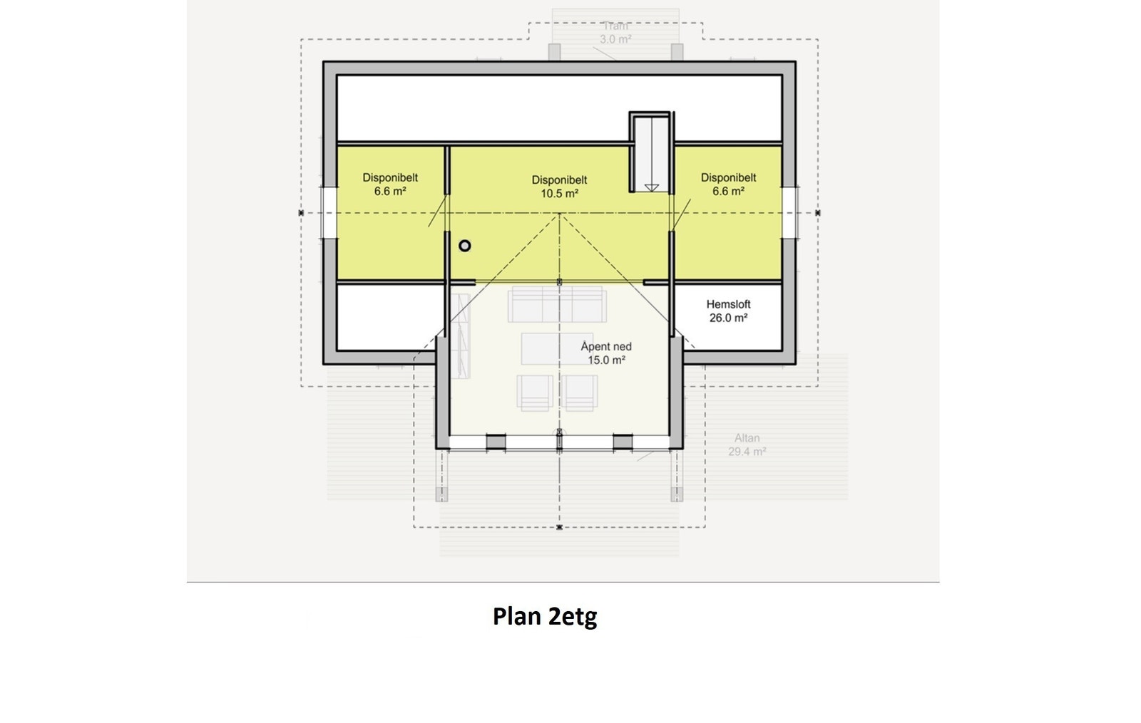 plan 2etg. Ilustrasjonsbilde Galleribilde