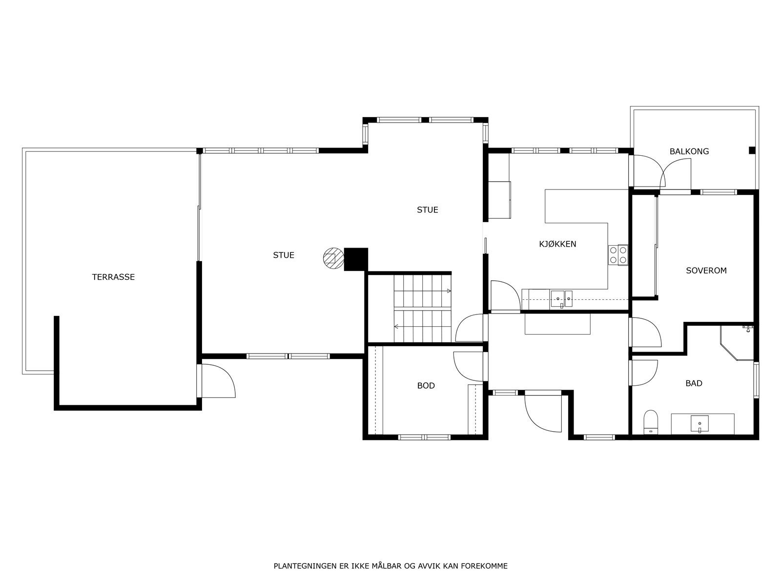 Plantegning 1. etasje Galleribilde