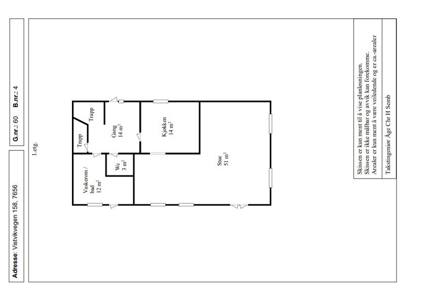 Plantegning 1. etasje, hoveddel Galleribilde