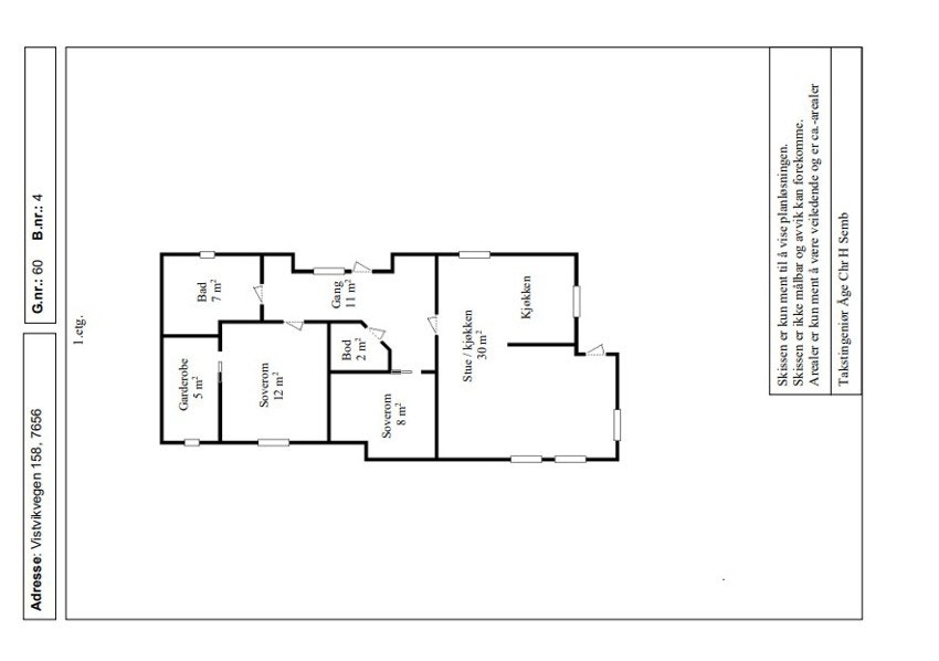 Plantegning utleiedel Galleribilde