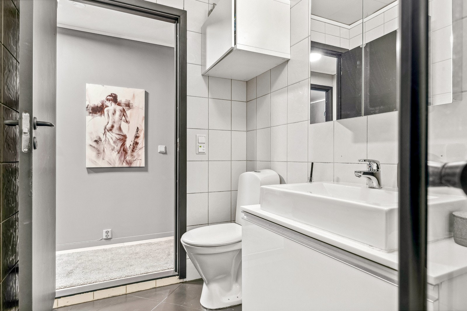 Badet har gulvvarme. Noe som egner seg godt på kalde dager. Galleribilde
