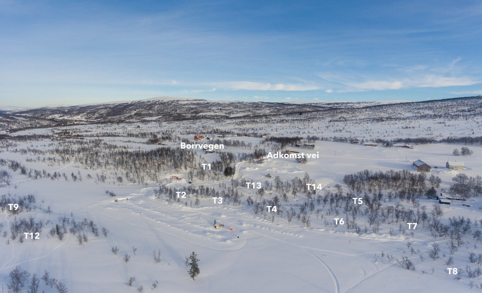 Tomtefelt med tomter illustrert.
T6 er priset i denne annonsen Galleribilde