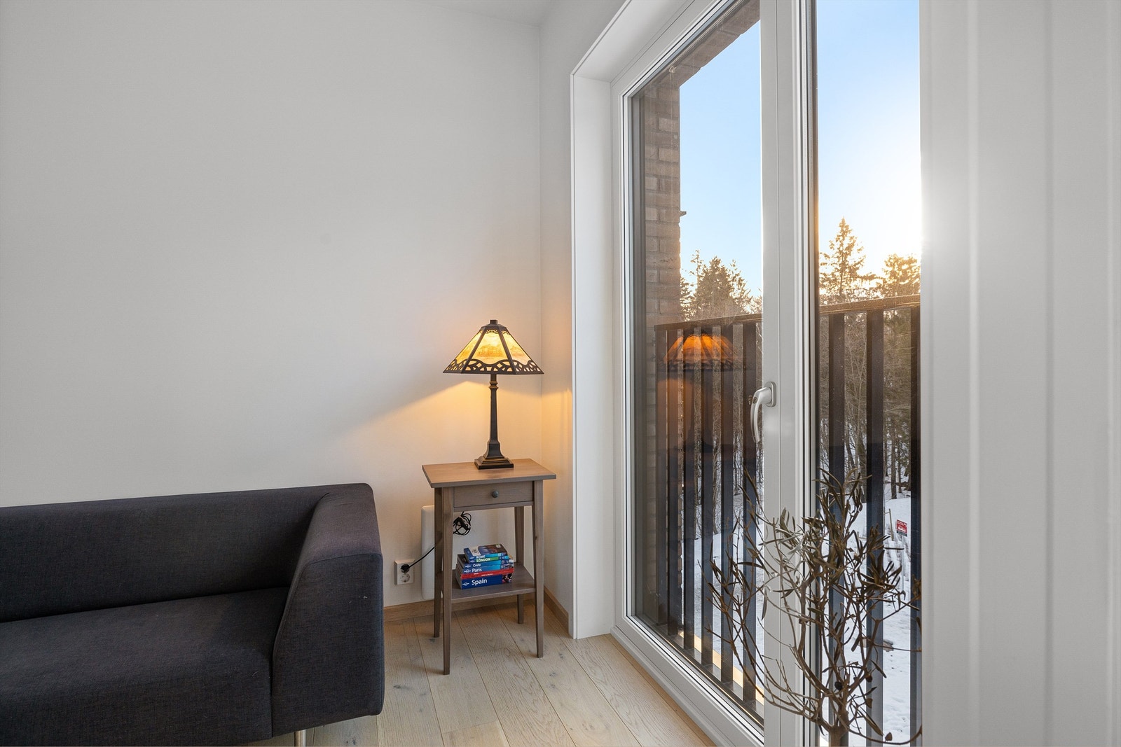 Leiligheten ligger i hjørnet av bygget Galleribilde