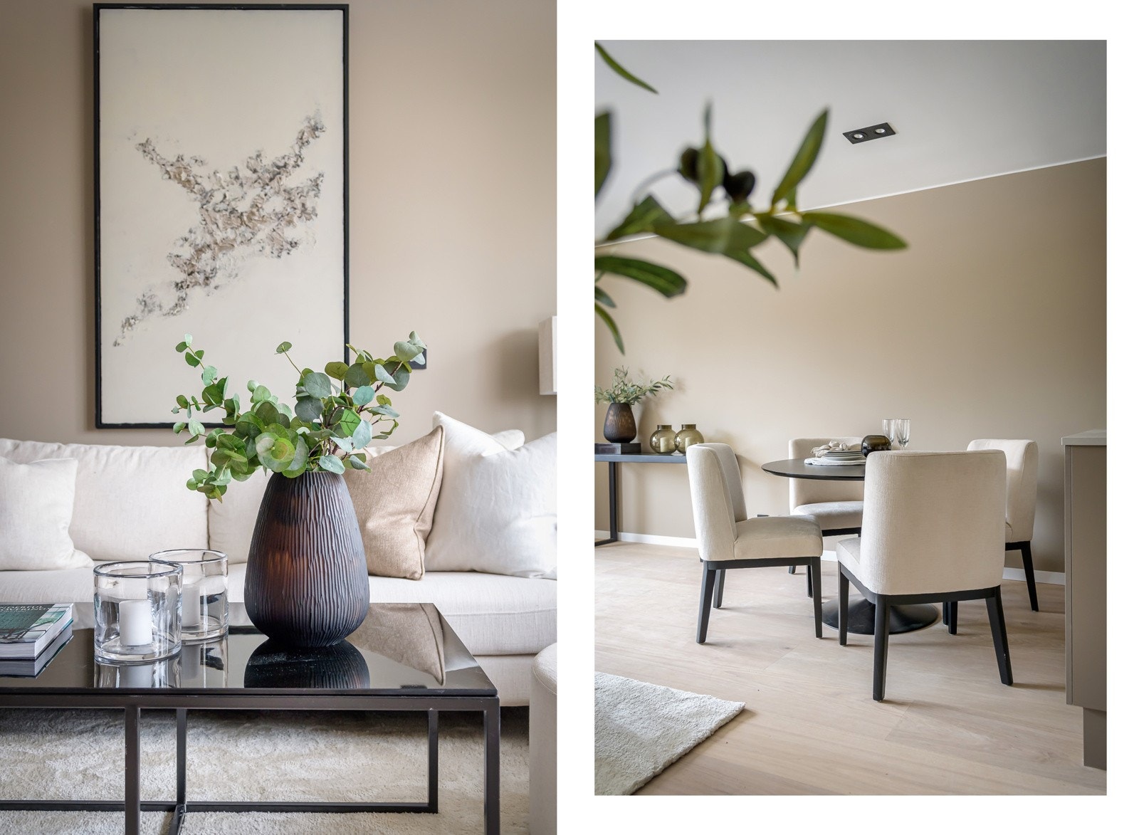 Du har en naturlig plass til både sofagruppe, spisebord og TV med tilhørende møblement. Galleribilde