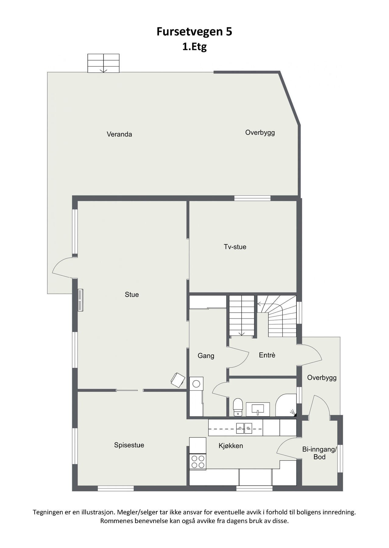 Plantegning 2D - 1.etg Galleribilde