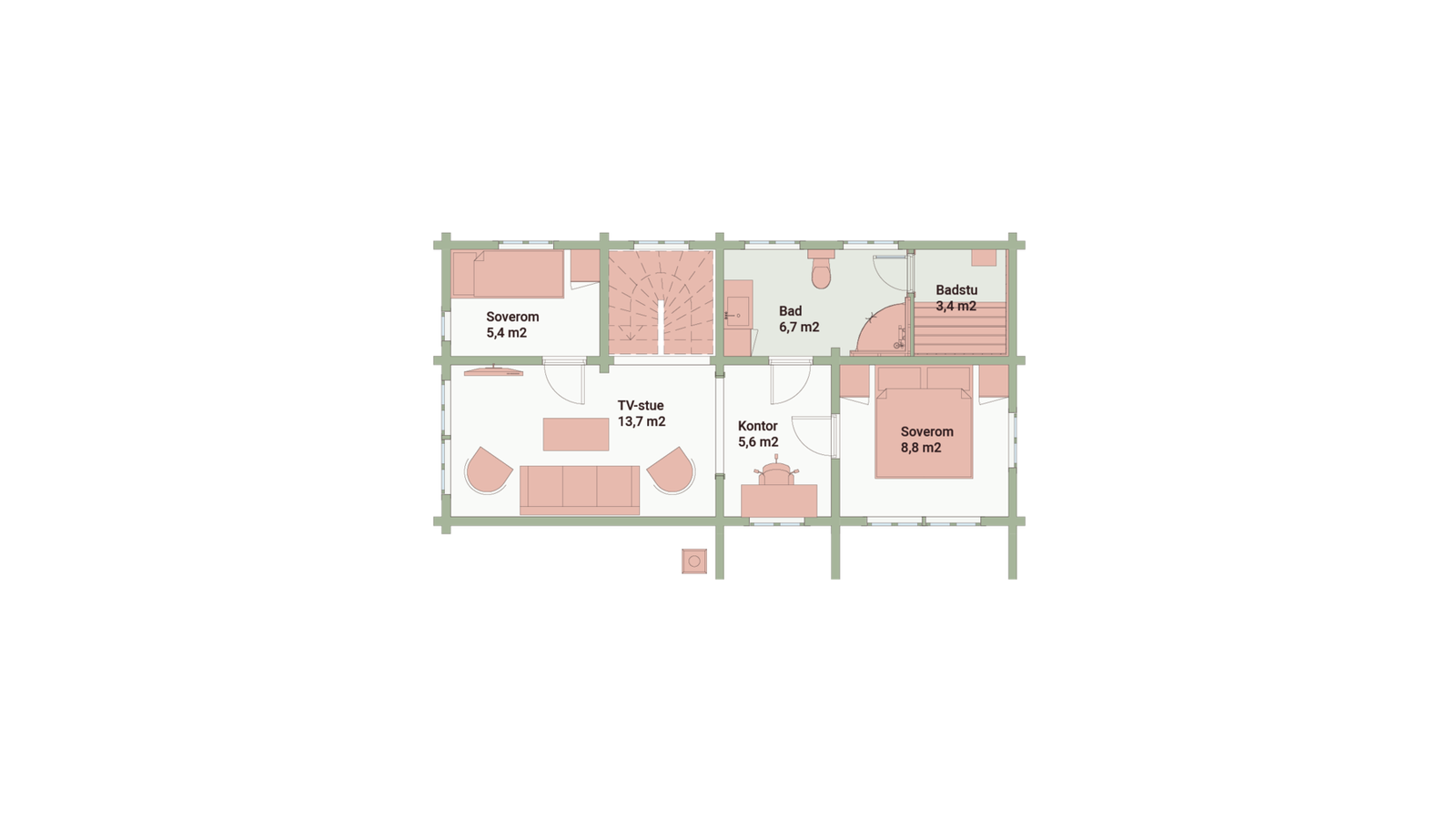 Plantegning 2.etasje Galleribilde