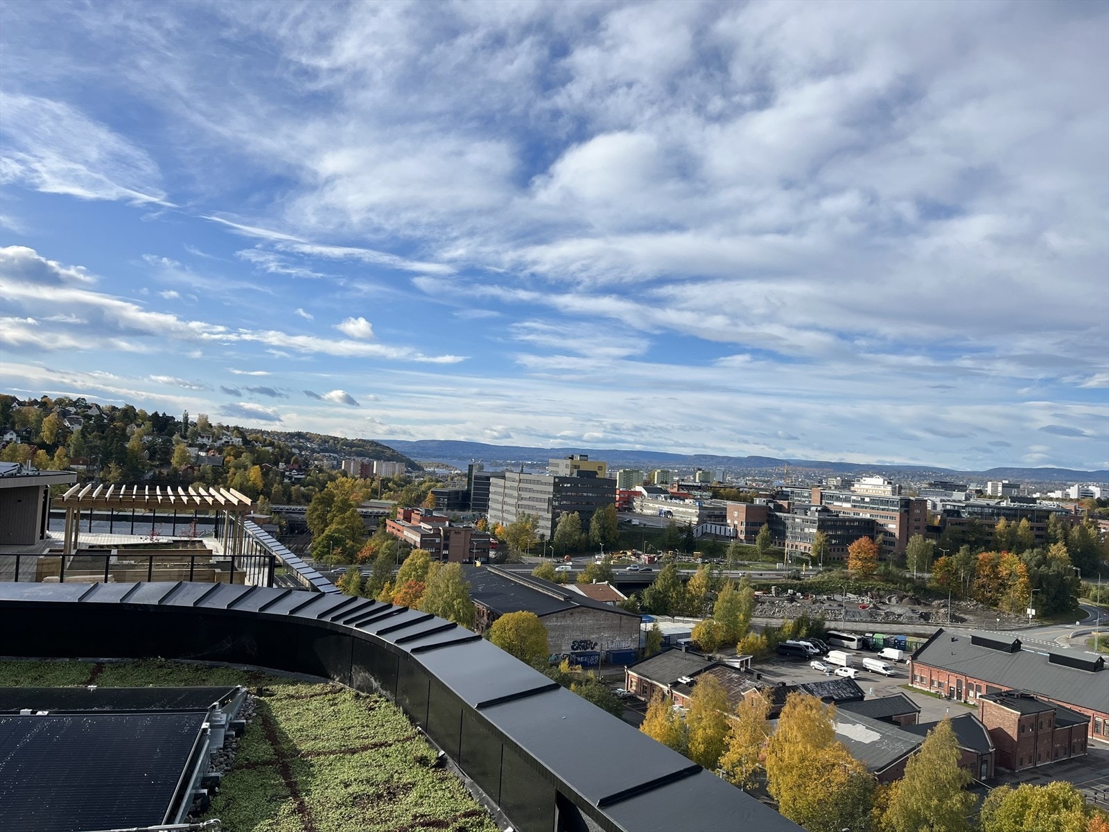 Selgers bilde som viser utsikten fra takterrassen Galleribilde