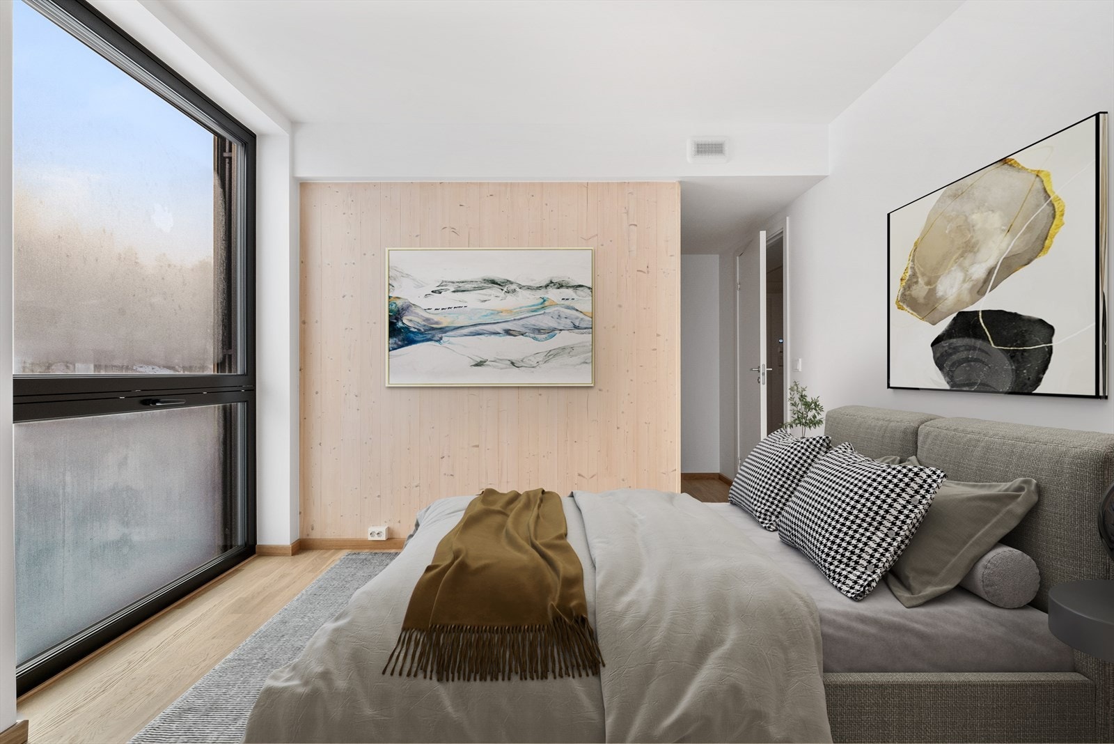 Leiligheten har tre soverom Galleribilde