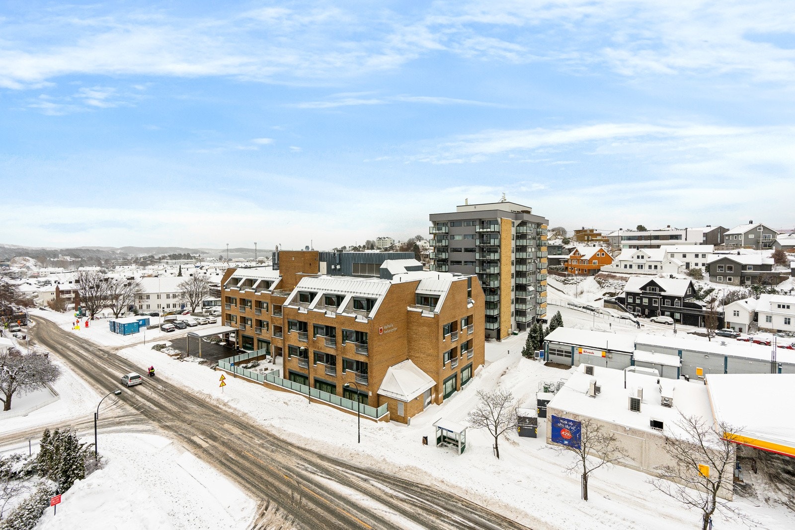 Leiligheten ligger på toppen av Marviksveien Galleribilde