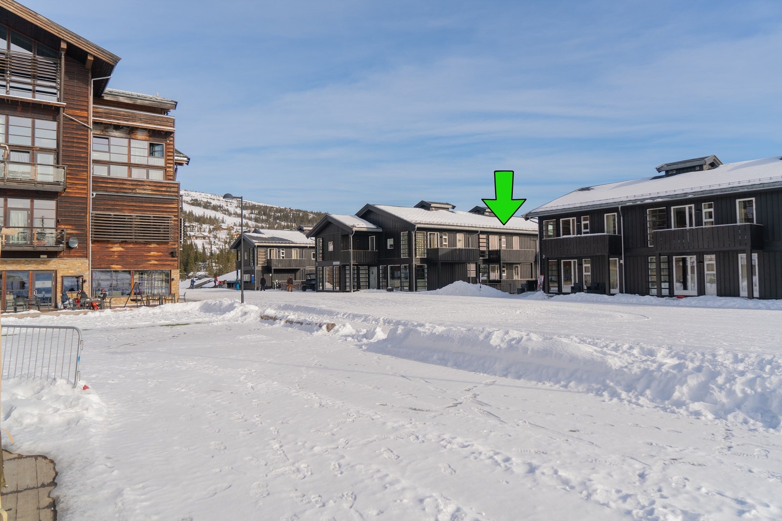 Hus Y og leilighet 5228 sett fra Piazzaen. Galleribilde