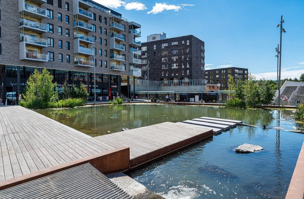 Ensjø torg rett i nærheten. Galleribilde