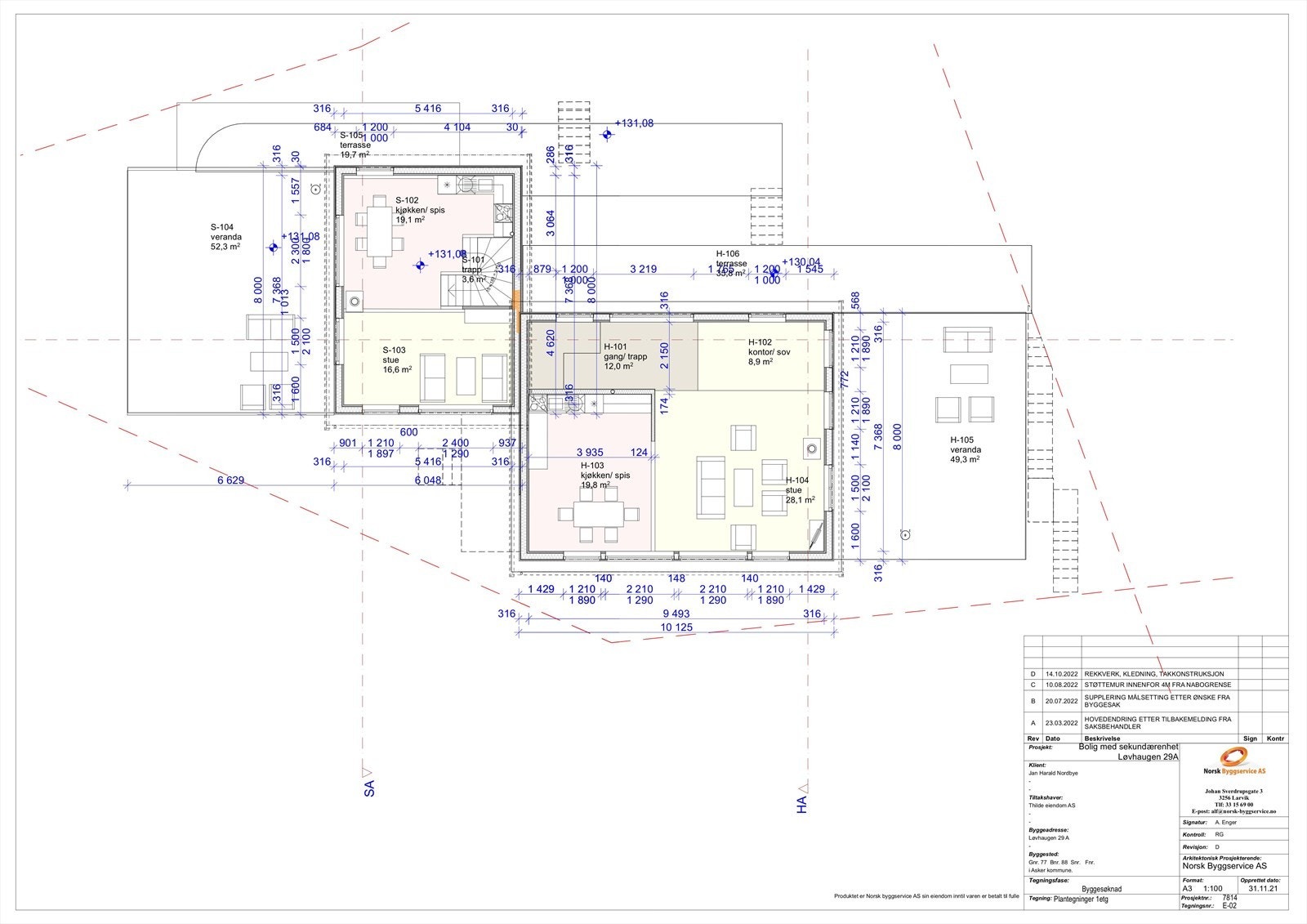 Plantegning 1. etasje Galleribilde