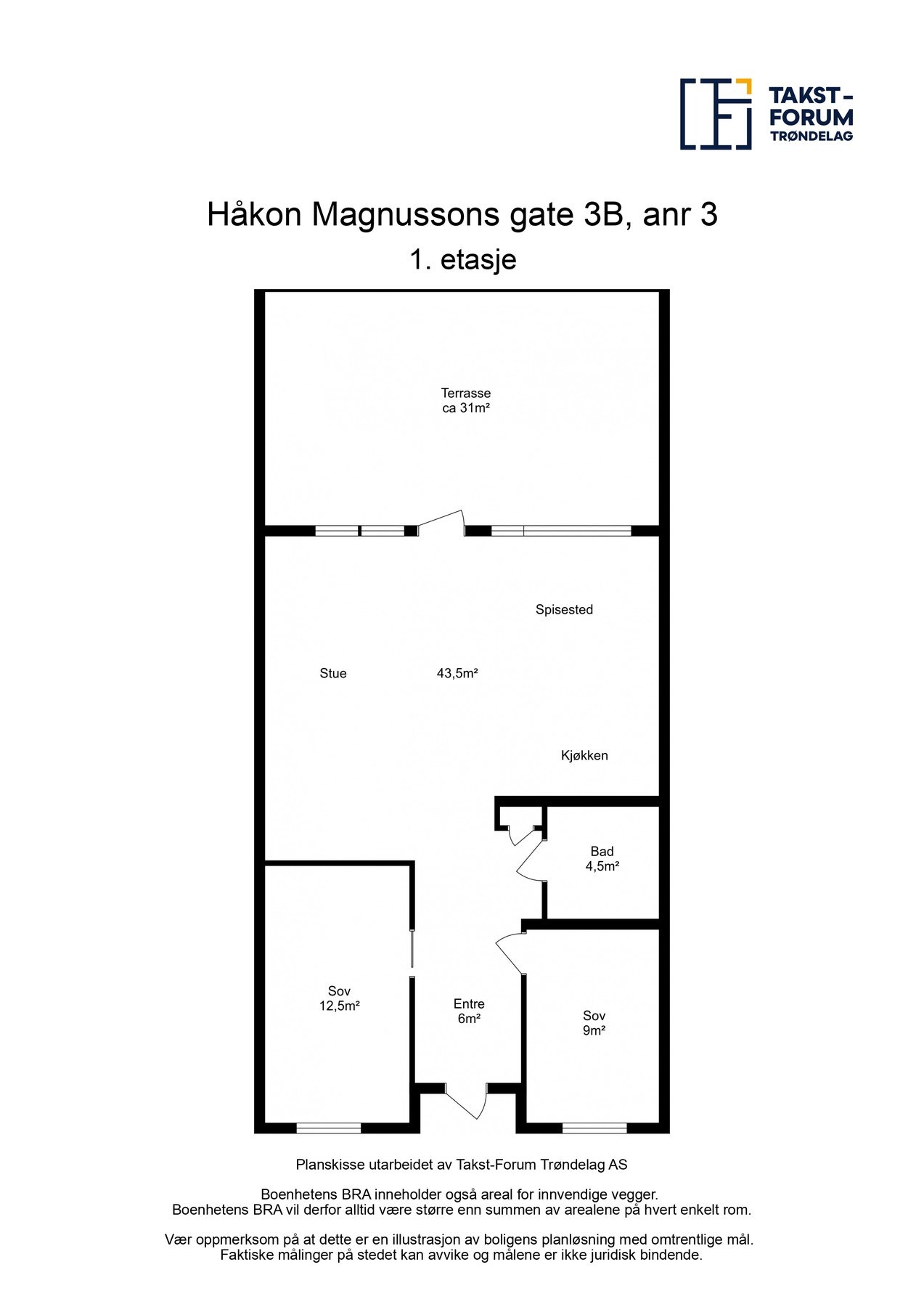 Ta en titt på planskissen og gjør deg kjent med romfordelingen. Galleribilde