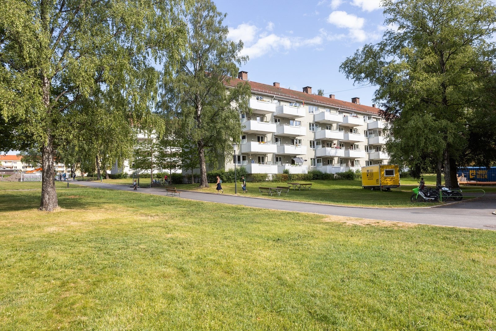 Keyserløkka er kjent for sine grønne oaser mellom blokkene Galleribilde