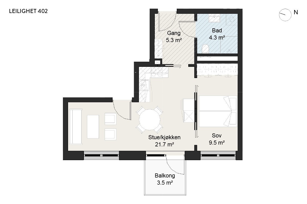 Plantegning av 402. Galleribilde