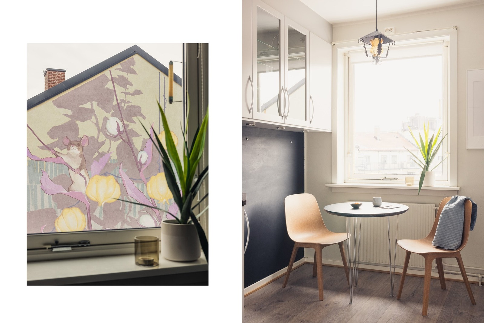 Spiseplass ved vinduet. Galleribilde